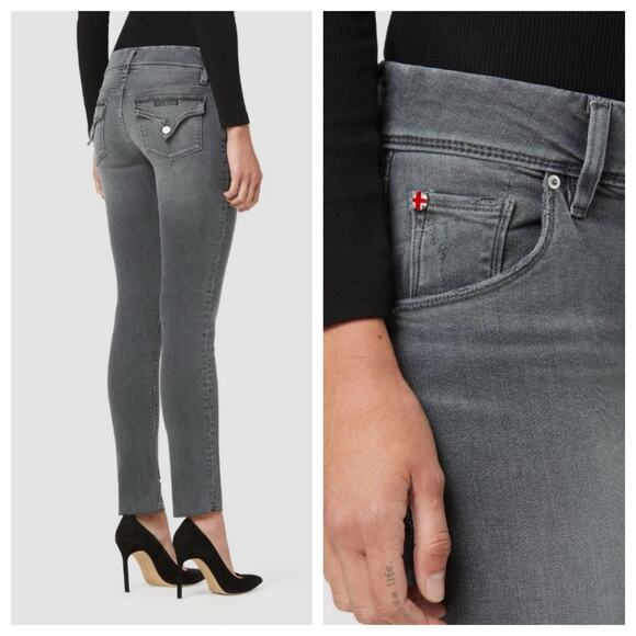 Hudson Collin Skinny Jeans with Flap Pockets Womens Size 25 Slate Gray - Picture 2 of 10